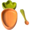 Set repas bébé assiette et cuillère Cathy la carotte