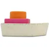 Oli & Carol Jouet de bain bateau en caoutchouc orange