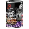 4x400g poulet, curcuma Boulettes de viande alpha spirit pour chien + 2 boîtes offertes !