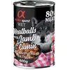4x400g agneau, cumin Boulettes de viande alpha spirit pour chien + 2 boîtes offertes !