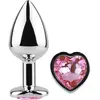 SECRETPLAY TOYS | Secret Play - Metal Butt Plug Fuchsia Heart Small Si...