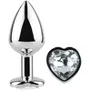 SECRETPLAY TOYS | Secret Play - Metal Butt Plug Clear Crystal Heart Sm...