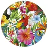 FIESTAS GUIRCA 6 ASSIETTES CARTON HAWAÏ TOUCAN PERROQUET 23CM   - VAISSELLE DE FÊTE