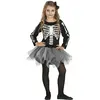 Fiestas Guirca Verkleedjurk Skelet Meisjes Zwart/wit Mt 122/134