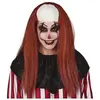 Fiestas Guirca - Pruik clown bruin haar kaal hoofd - Halloween Pruik -...