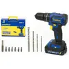 Perceuse visseuse à percussion 20V Brushless Batterie lithium 2,0Ah + 11 Accessoires Malette GOODYEAR