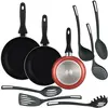 Wellhome Ensemble De Poêles 16/20/24 Cm 3 Pièces
