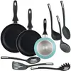 Wellhome Ensemble De Poêles 16/20/24 Cm 3 Pièces