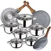 San Ignacio Ensemble De Casseroles Et Poêles Cassel 22/26/28 Cm Pk3844 12 Pièces