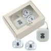 TOUS BABY Lot de 2 tétines et porte-sucettes Baby Tous. Sucettes anatomiques pour votre bébé (0-6 m) (CELESTE)