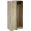 Module armoire dangle - Chêne - 3 étagères - 1 tringle à vêtements - 1...