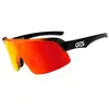 Lunettes de soleil - GES - ALPHA - Rouge/jaune/noir/orange - Taille unique - Monture enveloppante