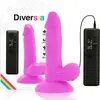 Diversa DIVERSIA | Diversia Flexible Vibrating Dildo 17 Cm - Purple