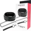 DARKNESS BONDAGE | Darkness Full Black Collar With Leash