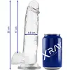 Gode transparent avec testicules XRay Cock 17 x 4.5cm