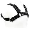 LEATHER BODY | Body Leather Black Bull Dog Harness