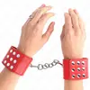 KINK - HANDBOEIEN MET DRUKKNOPEN ROOD VERSTELBAAR 19-24 CM X 5,5 CM | ...