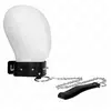 KINK - KETTING 65 cm MET RIEM MET ZILVEREN STUDS, VERSTELBAAR 36-43 CM...