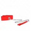 KINK - Ketting met riem 65 cm met brede rode band, verstelbaar 33.5-41...
