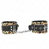 Kink - Leopard Real Leather Wrist Restraint Adjustable 18-29 Cm X 5.5 ...