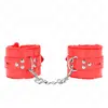Kink - Fur Lined Wrist Restraints With Square Holes Red And Red Belt A...