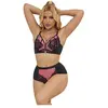 SUBBLIME - 955571 ROZE LAKLEREN MESH RITS BH SET S/M | LINGERIE | LING...