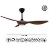 Ventilateur de plafond Helix III Wood 132 cm   Moteur DC ultra puissan...