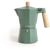 CREATE Cafetière italienne - Thera Moka Retro - Aluminium - 6/9 tasses - Vert sauge