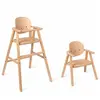 Nobodinoz Chaise haute évolutive en bois Growing green 3 en 1