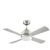 Efectoled - Ventilateur de Plafond leds C4 Forlight Bornéo Nickel Sati...
