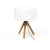 NEWGARDEN Lampe moderne extérieur LED CHLOE en bois et PVC blanc