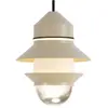 Marset Suspension LED E27 8 W avec diffuseur en Verre soufflé et pressé, modèle Santorini IP20, Couleur Sable, 21,2 x 21,2 x 25,8 cm (référence : A654-051)