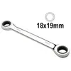 Clé à cliquet 17x19mm. surface brillante JBM 13490