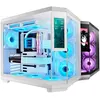 Boîtier de jeu Mars Gaming MC-3TCORELCDM Micro-ATX avec écran IPS 7,2" et triple verre trempé, blanc
