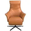 Angel Cerdá Fauteuil Pivotant En Cuir Brun