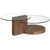 Table basse de noyer et verre 2019 ANGEL CERDA