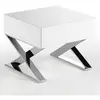 Angel Cerdá Table De Chevet En Bois Blanc Et Acier