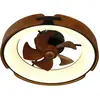 CristalRecord - Plafondventilator Tivoli Ø 50 cm zwart bruin