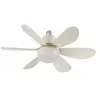 Cristalrecord - Ventilateur de plafond led Nikiya Blanc 18 w 2 000 lm cct