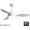 FABRILAMP Todolampara - Ventilateur de plafond de avec lumière led 40W modèle hayate Blanc, 3 nuances de lumière avec mémoire, 3 pales, 3 vitesses,