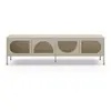Zio - Meuble TV 4 portes en métal L180cm - Beige
