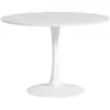 CALICOSY Table ronde L110 cm - 110 cm X 110 cm X 75 cm - ODA - Blanc