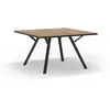 CALICOSY - Table carrée avec pieds en métal noir L136 x l136 cm - BENI...