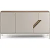 Buffet LILOU - Chêne artisan & Crème - 3 portes - 150 x 40 x 80 cm