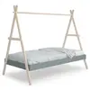 CALICOSY - Lit cabane 90x200 cm hauteur modulable ELIOTT - Vert kaki
