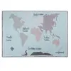 Lorena Canals Tapis lavable carte du monde (140 x 200 cm)