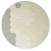 Lorena Canals Tapis lavable rond Honeycomb Blue Sage (140 cm)
