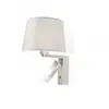 LEDS-C4 Applique Hall, zamak, blanc, sans abat-jour - Blanc
