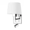 LEDS-C4 Applique Bali avec liseuse, chrome, sans abat jour - Blanc