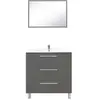 ONDEE - Meuble à poser PALLAS - 80cm - Gris - Mélaminé - Livré en kit